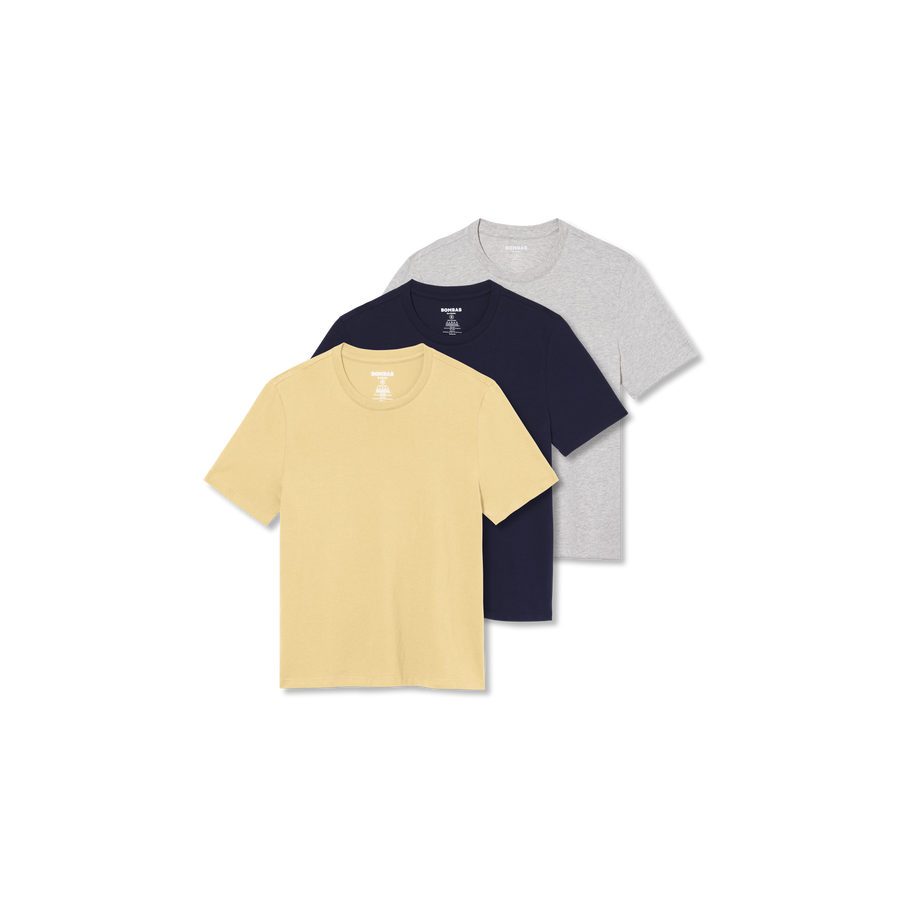 Women's Pima Cotton Crew Neck T-Shirt 3-Pack - Travel Layer