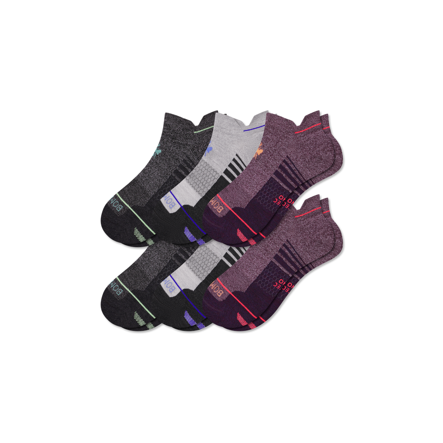 Men's Merino Wool Blend Run Ankle 6-Pack - Run No Show Rotation