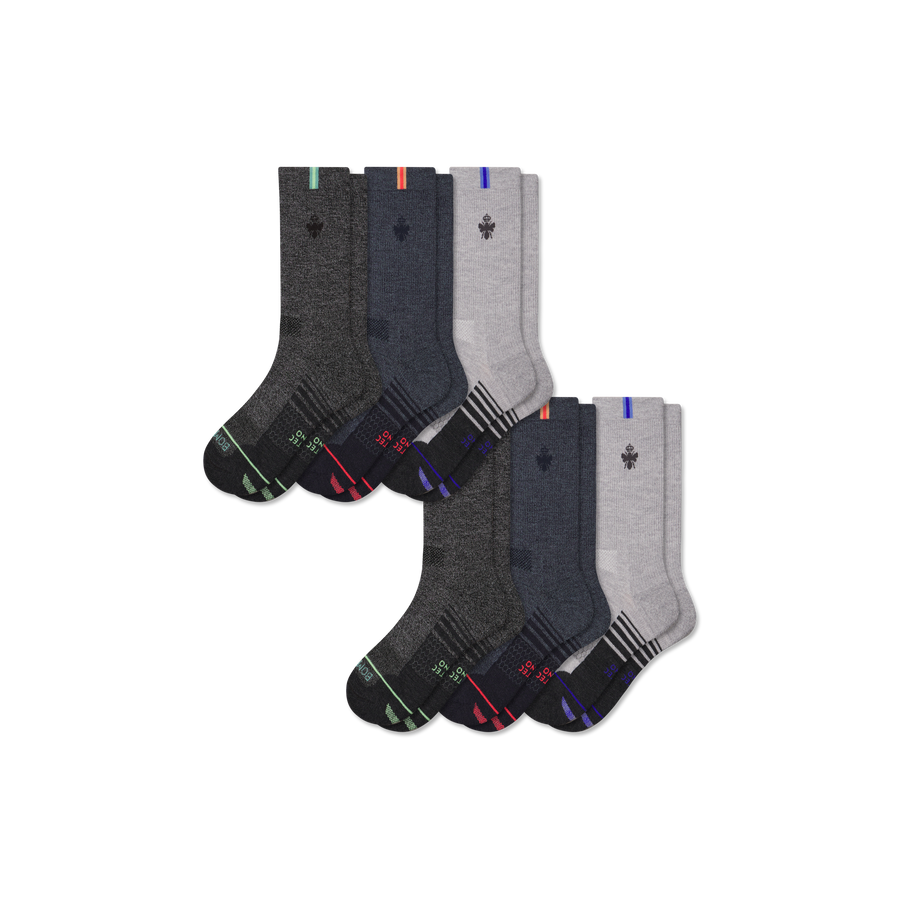Women's Merino Wool Blend Run Calf Sock 6-Pack - Modern Office Fit