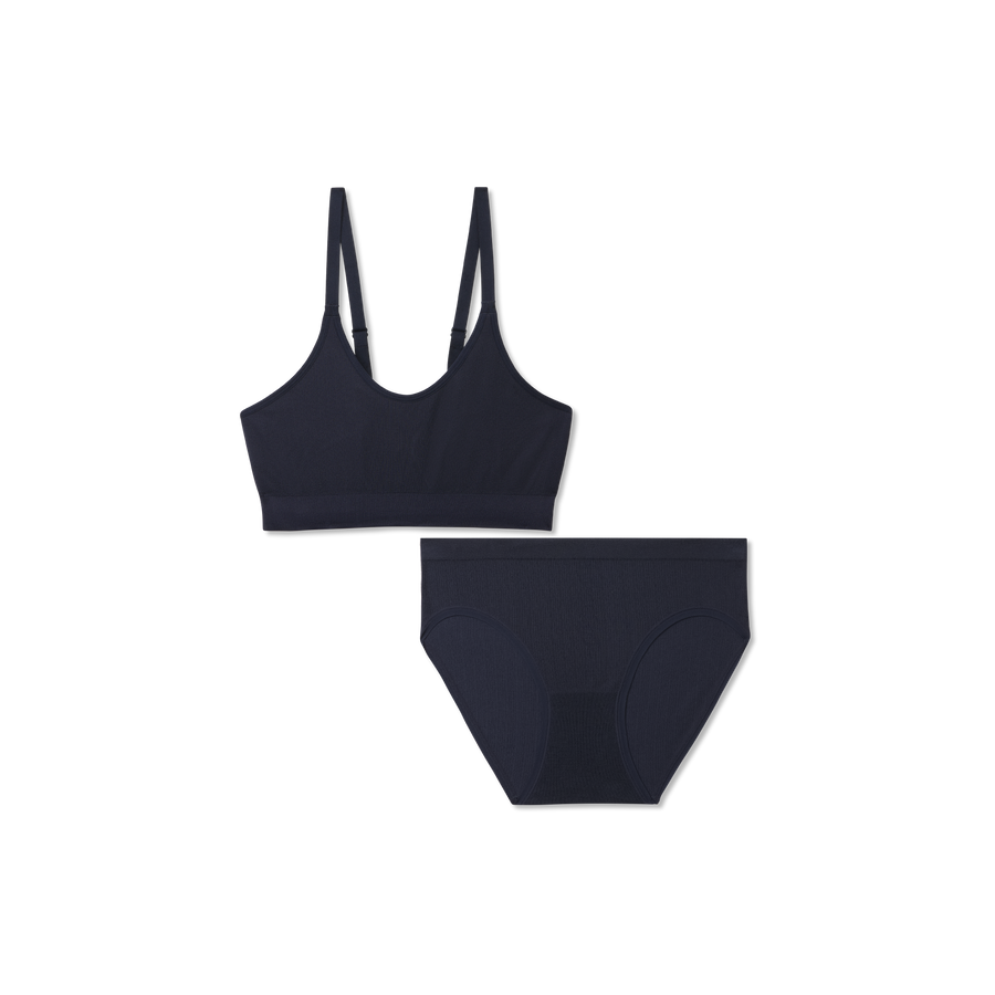 Women's Seamless Scoop Bralette + Brief Pack - Smooth Ease