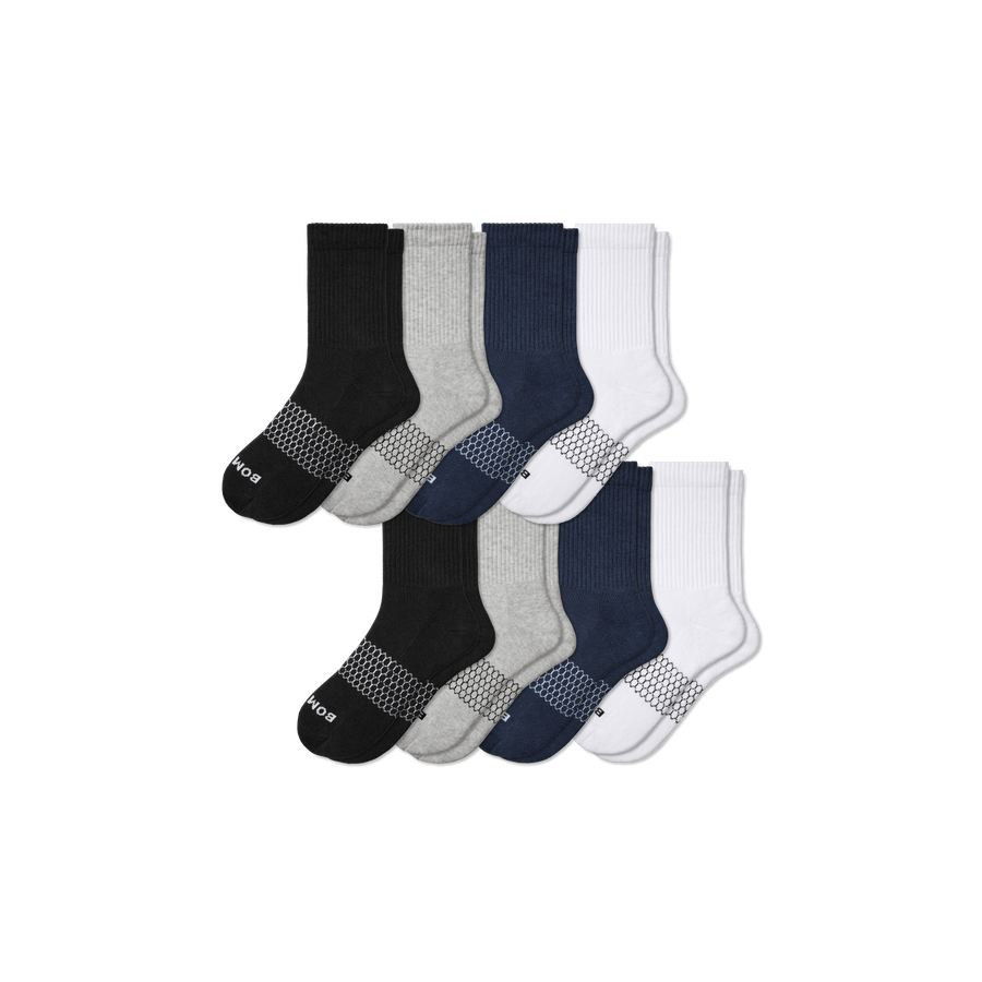 Men's Solids Half Calf Sock 8-Pack - Classic Hike Support