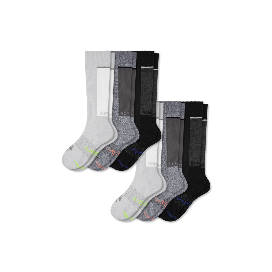 Women's Performance Compression Knee High Sock 6-Pack (20-30mmHg) - Dynamic Recovery Support