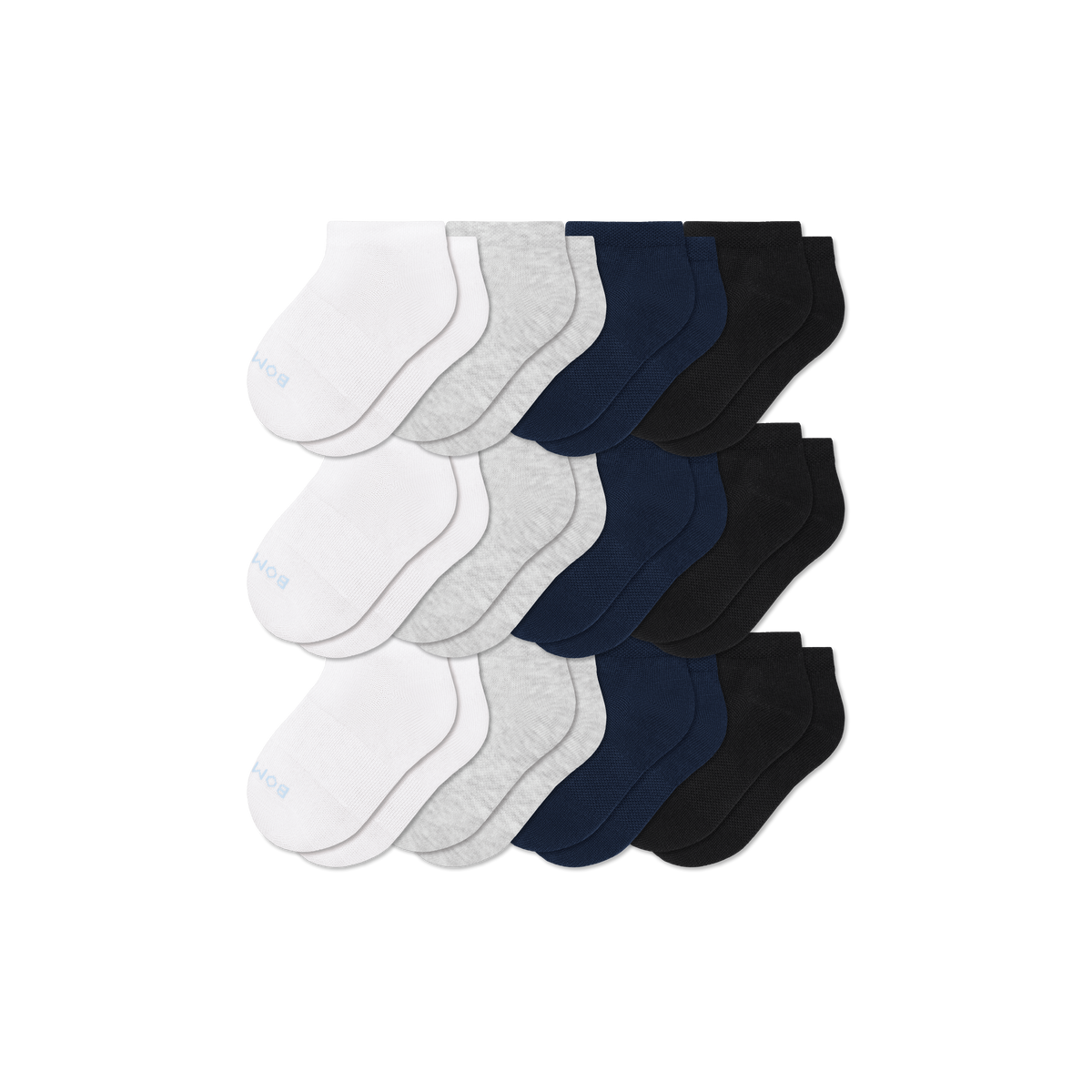 Junior Lightweight Ankle Sock 12-Pack - Mixed