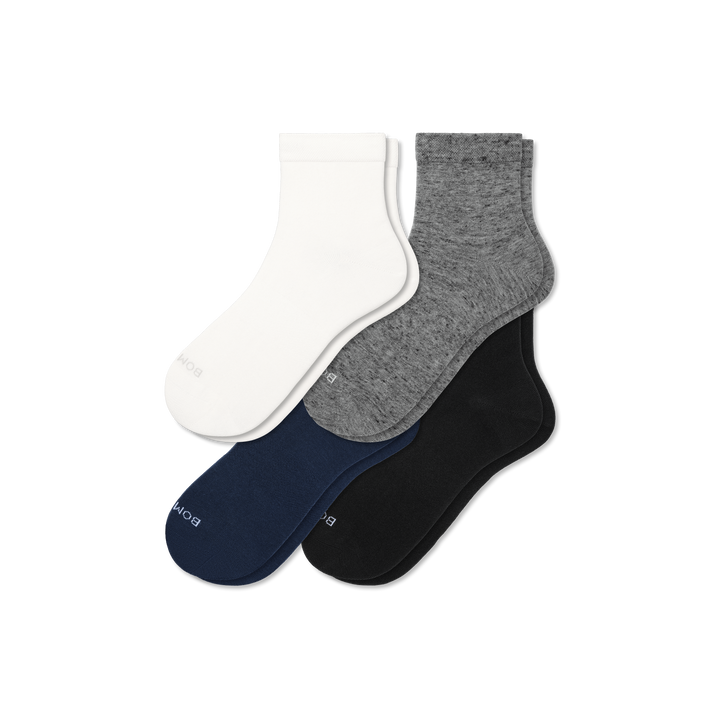 Women's Lightweight Quarter Sock 4-Pack - Mixed L [8373]