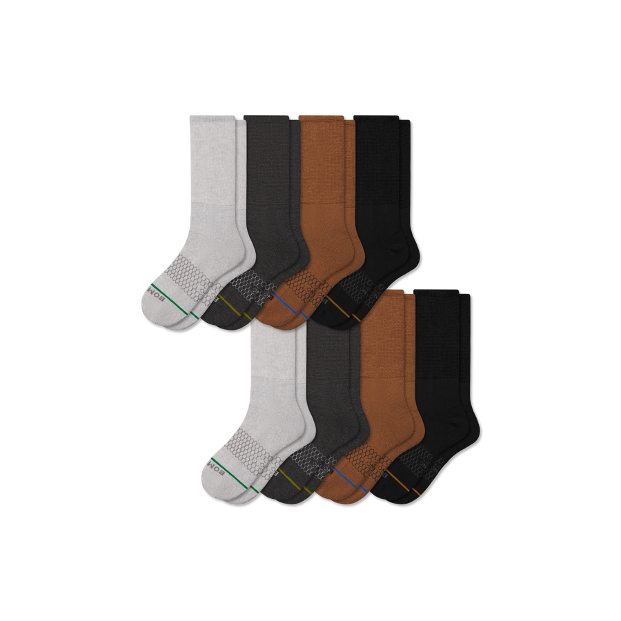 Women's Merino Blend Ultra-Stretch Calf Sock 8-Pack - Run Comfort