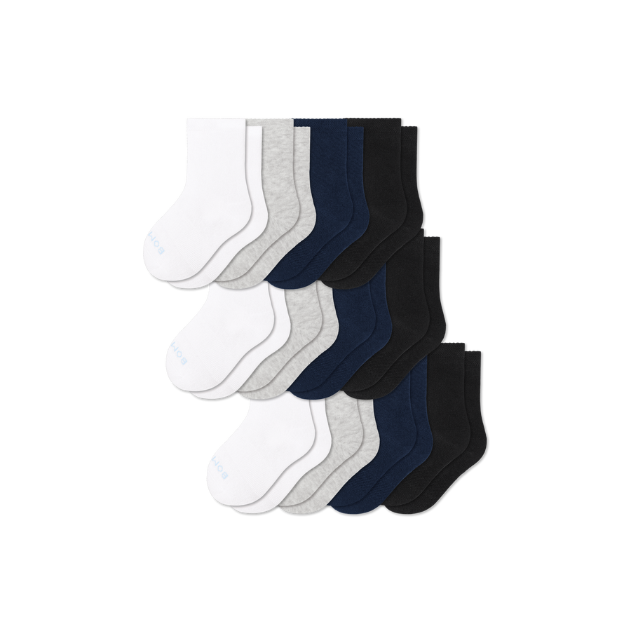 Junior Lightweight Calf Sock 12-Pack - Modern Everyday Comfort