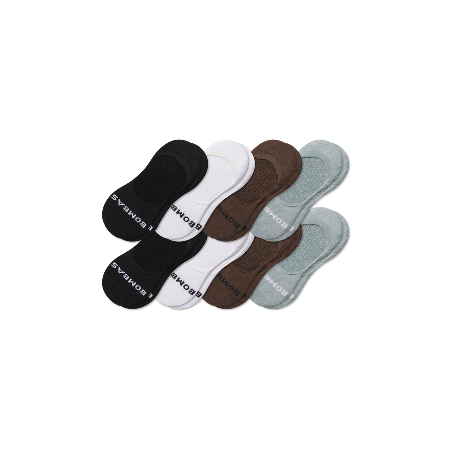 Men's Mid-Cut Cushioned No Show Sock 8-Pack - Breathable Crew Fit