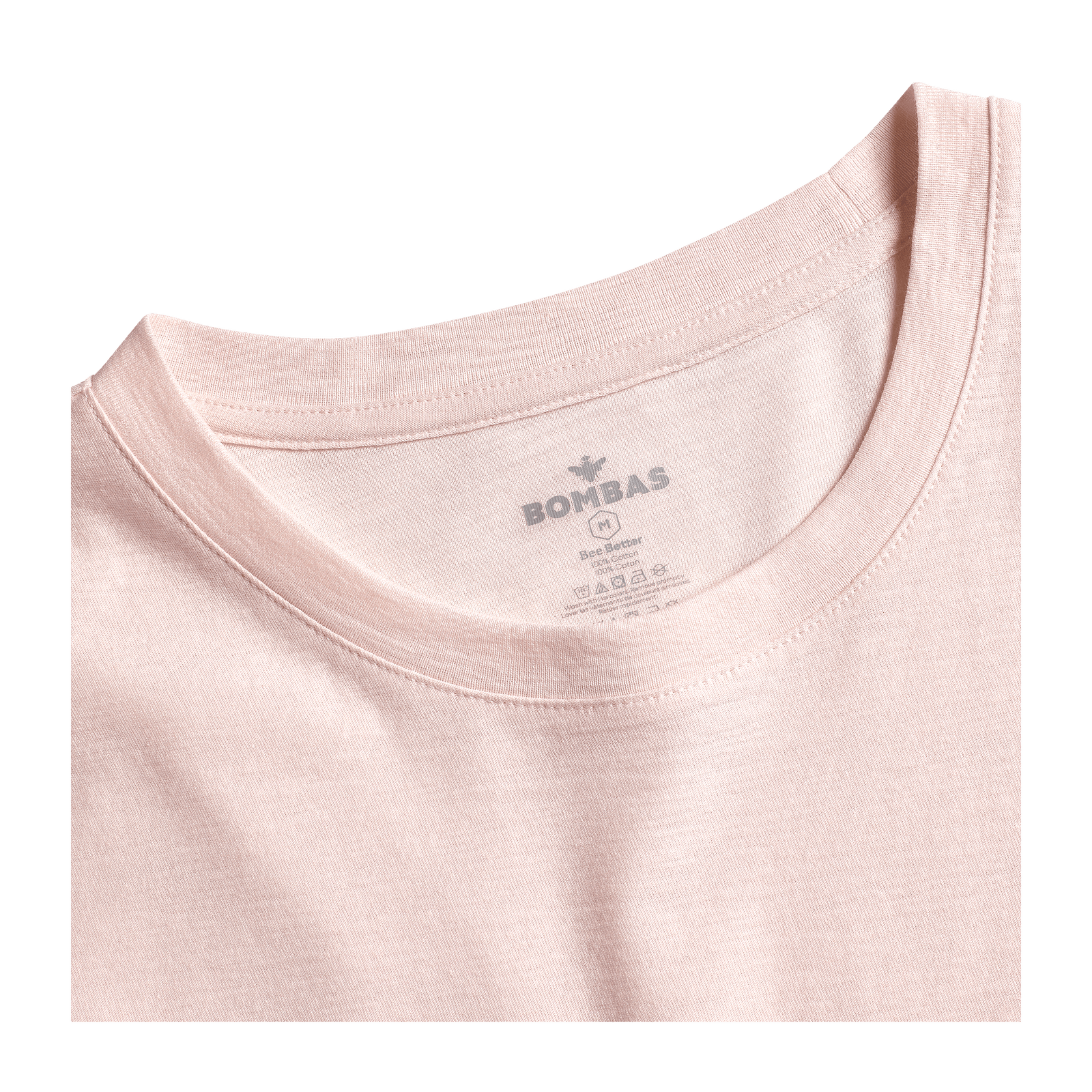 Air Slub Crew Neck T-Shirt Pink Dawn Detail