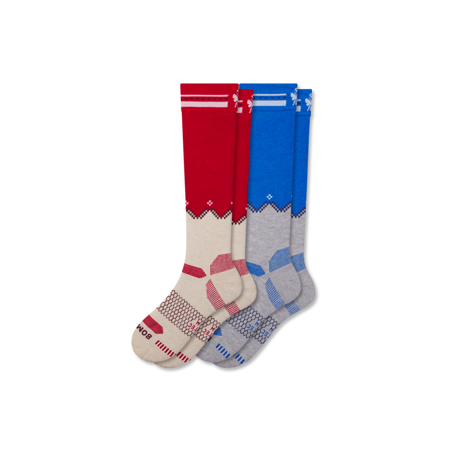 Men's Full-Cushion Merino Wool Blend Ski & Snowboard Sock 2-Pack - Light Low Cut Cushion