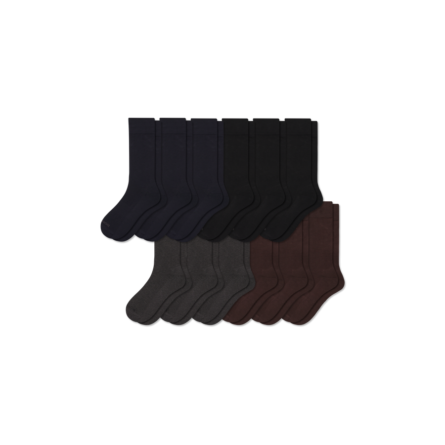 Men's Dress Calf Sock 12-Pack - Cushion Office Support