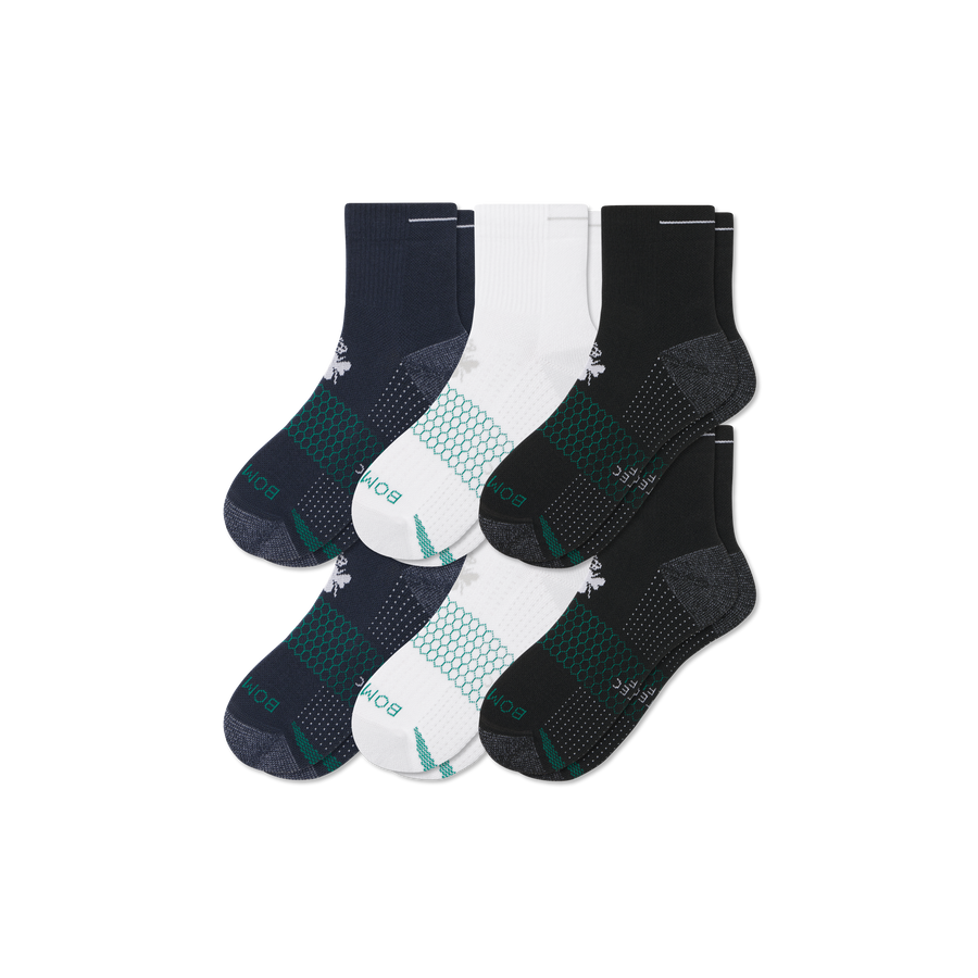 Women's Golf Quarter Sock 6-Pack - Outdoor Studio Rotation