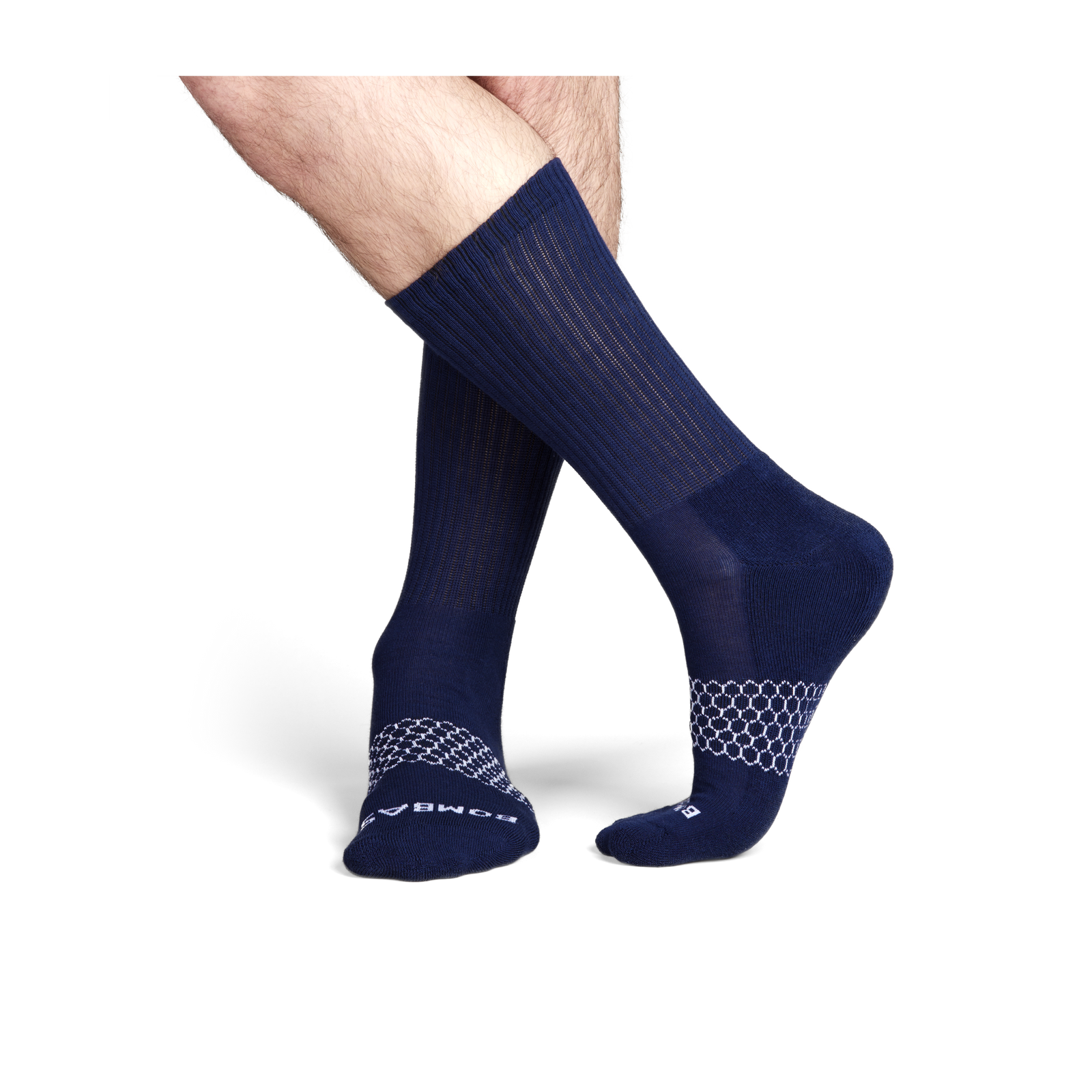 Men's Solids Calf Sock - navy - 16