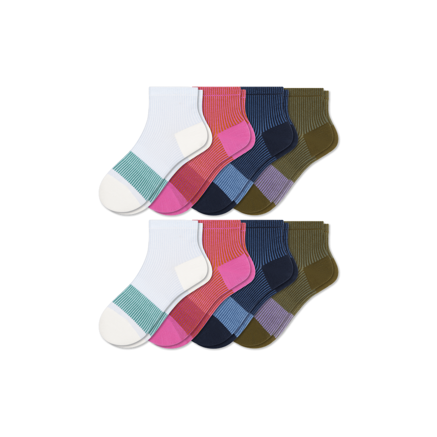 Youth Lightweight Quarter Sock 8-Pack - Everyday Trail Cushion