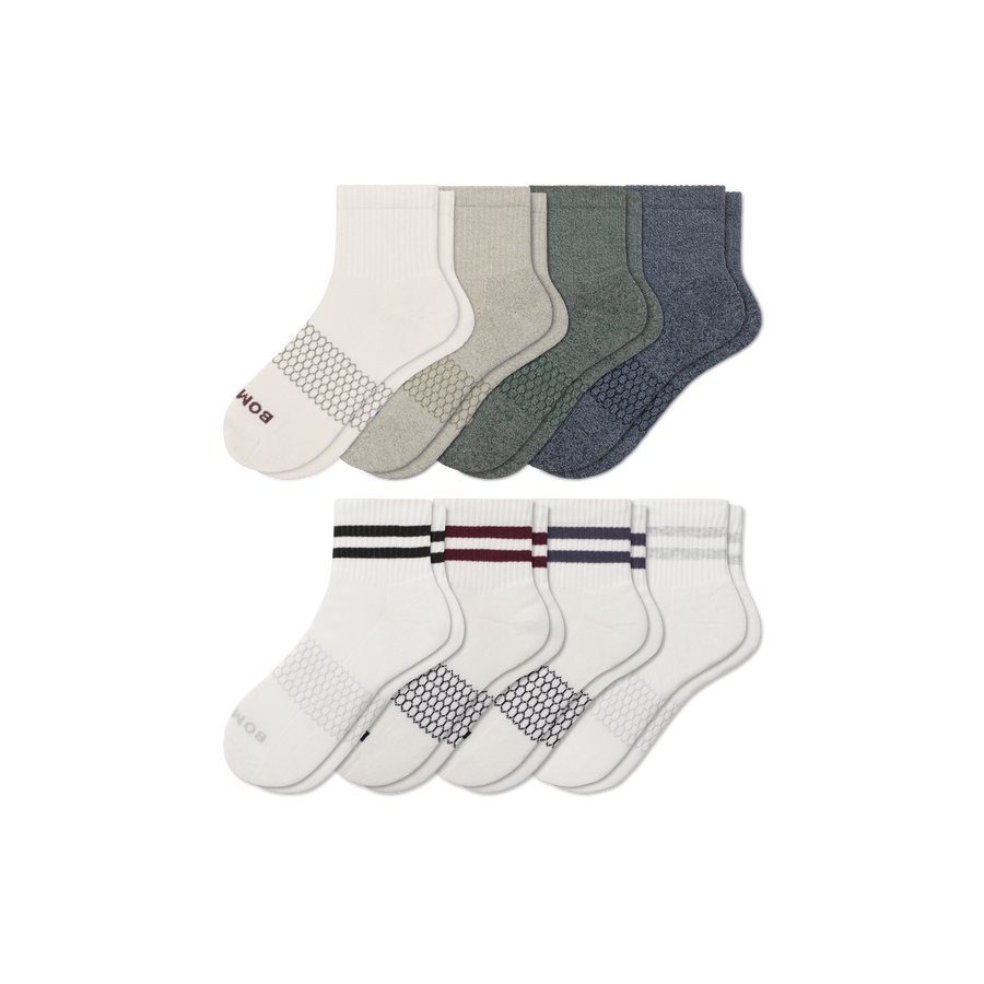 Men's Quarter Sock 8-Pack - Run Travel Fit