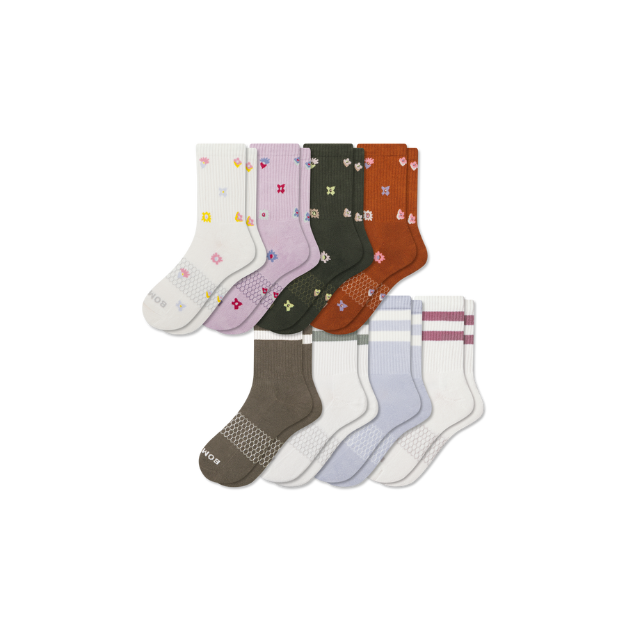 Women's Half Calf Sock 8-Pack - Cushion Ankle Fit