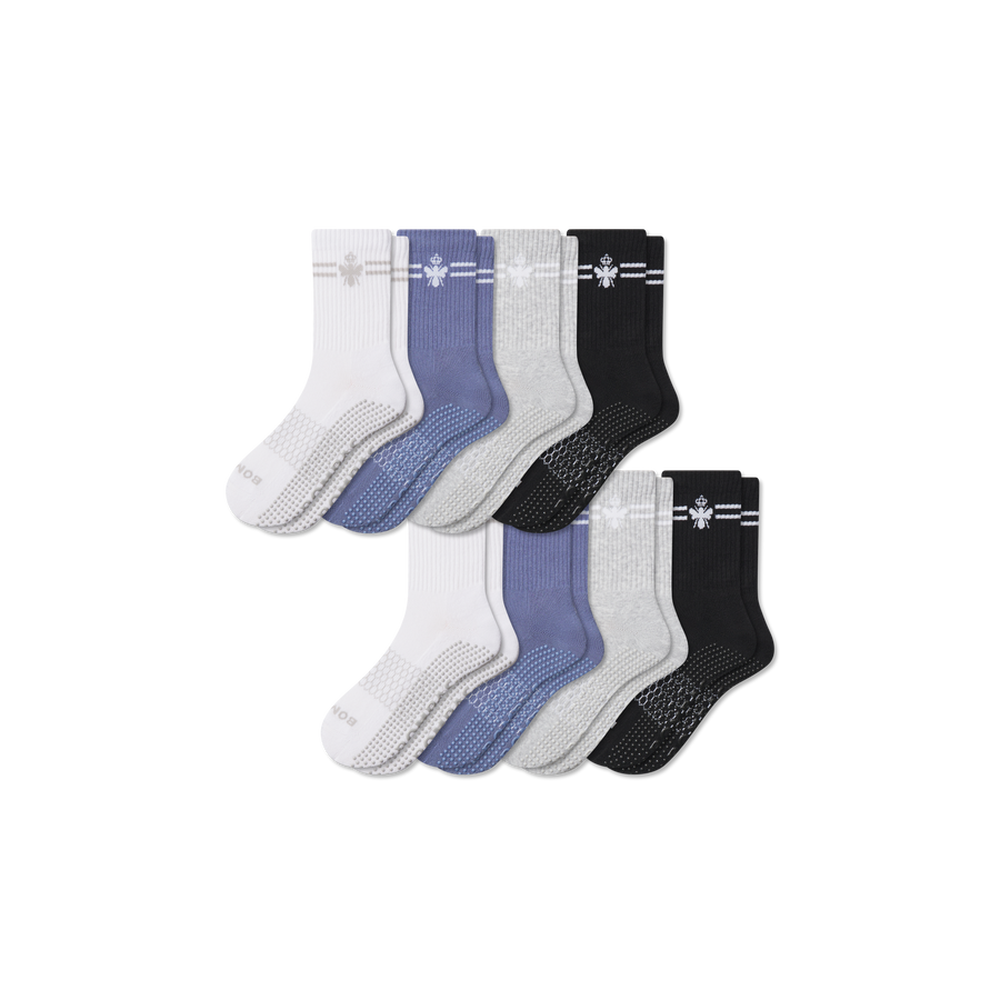 Men's Gripper Half Calf Sock 8-Pack - Steady Travel Support