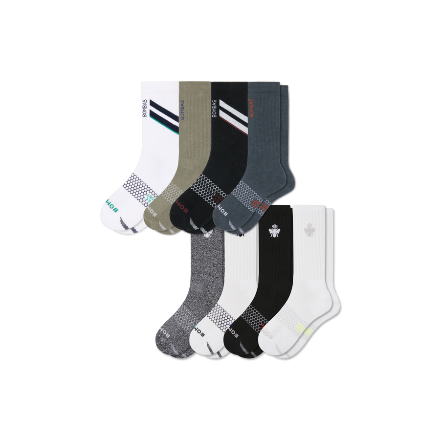 Men's All Sport Calf Sock 8-Pack - Breathable Office Comfort