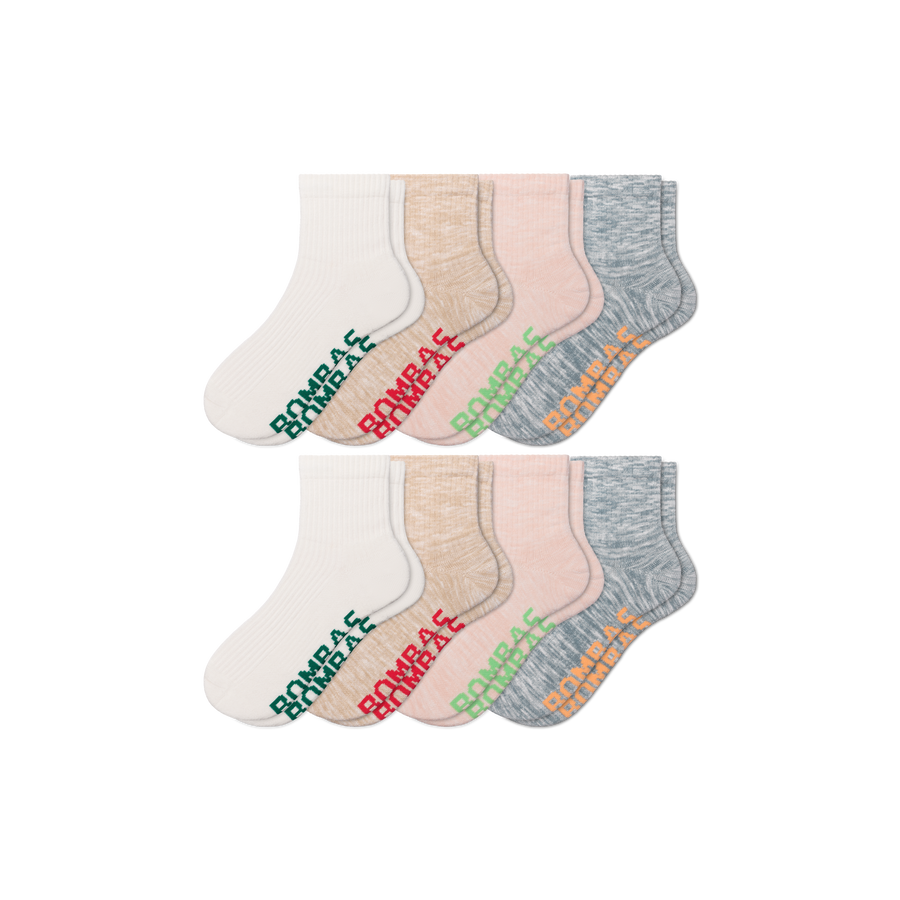 Women's Summer Ragg Quarter Sock 8-Pack - Breathable Pair