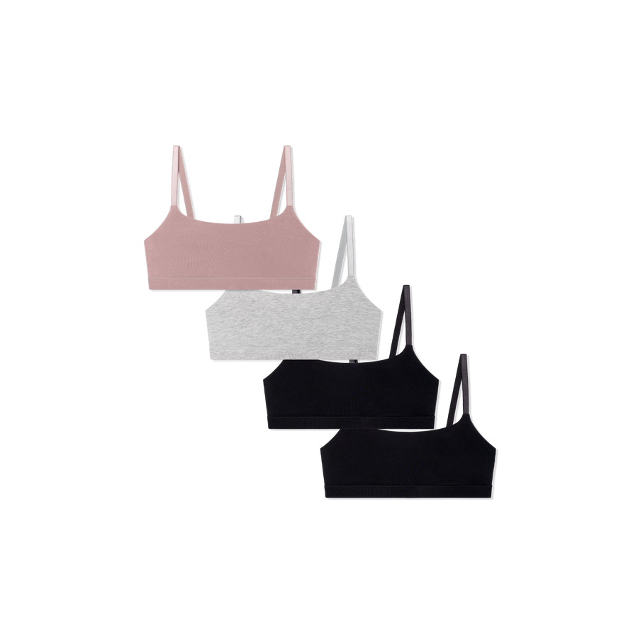 Women's Super Soft Scoop Bralette 4-Pack - Lounge Fit