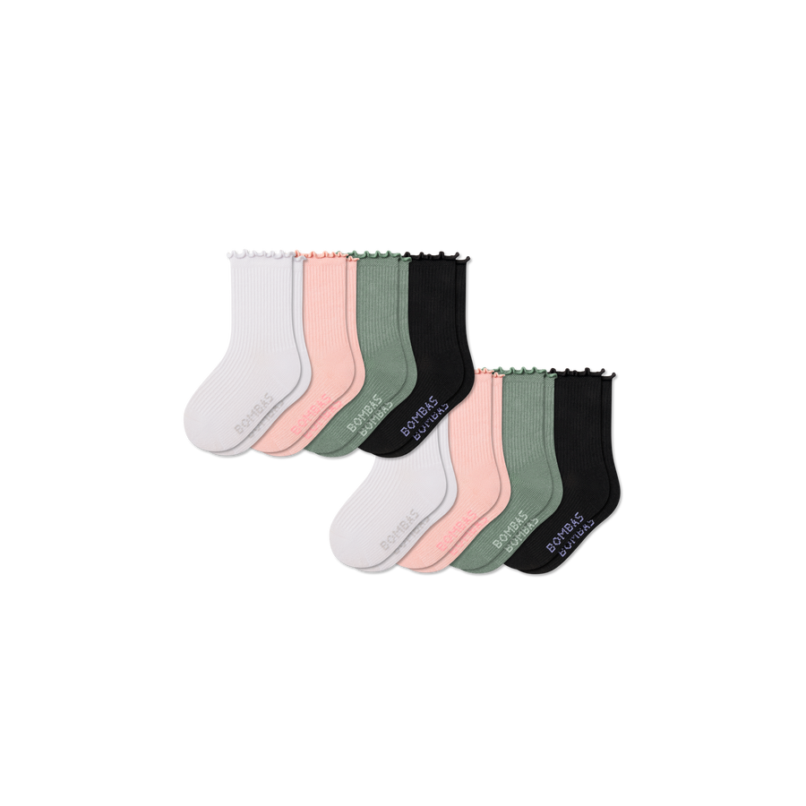Junior Ruffle Rib Calf Sock 8-Pack - Fresh Ankle Wear