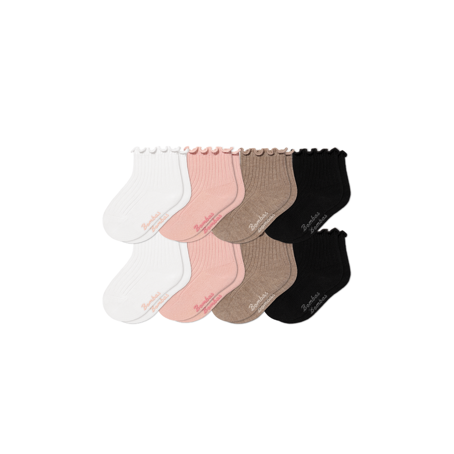 Baby Ruffle Rib Calf Sock 8-Pack (0-6 Months) - Cozy Court Cushion
