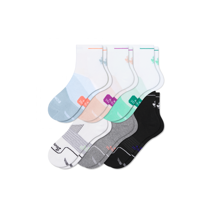 Women's Run Quarter Sock 6-Pack - Smooth Run Wear