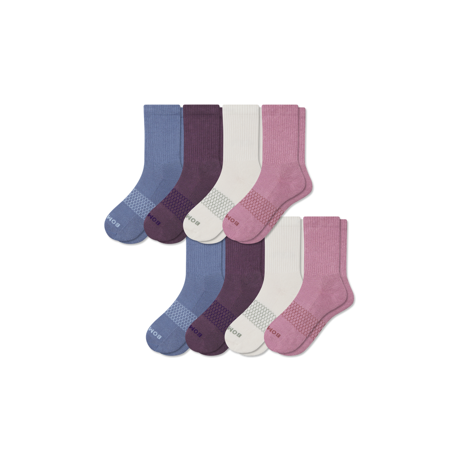 Women's Solids Half Calf Sock 8-Pack - Cozy Trail Step