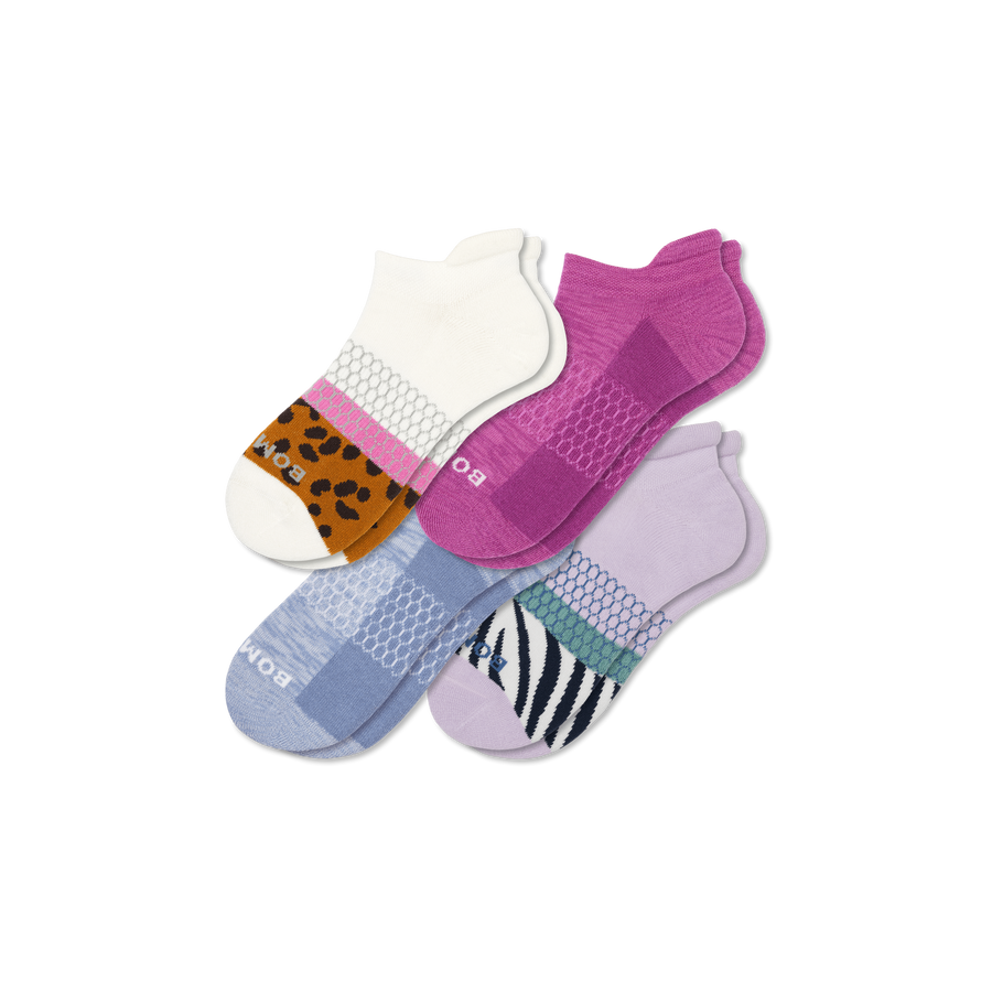 Women's Wild Wear Ankle Sock 4-Pack - Soft Ankle Pair