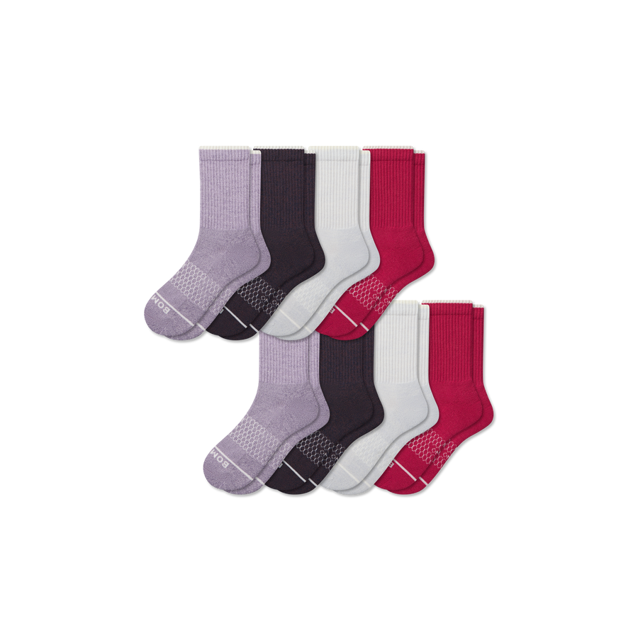 Women's Merino Wool Blend Half Calf Sock 8-Pack - Soft Office Move