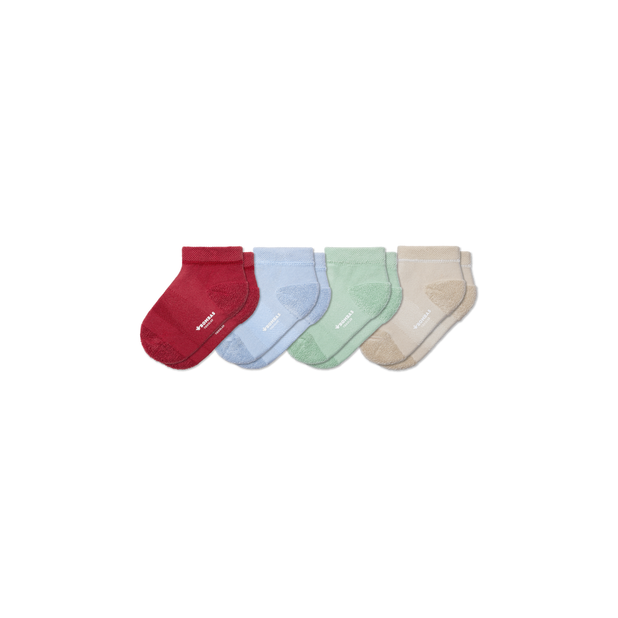 Toddler Lightweight Terry Ankle Sock 4-Pack - Smooth Lounge Rotation
