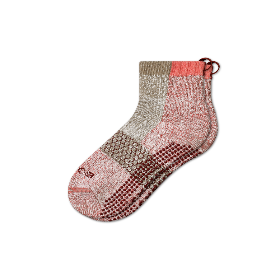 Men's Merino Wool Blend Gripper House Socks - Cushion Court Fit