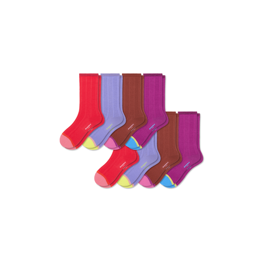 Youth Pointelle Calf Sock 8-Pack - Easy Step