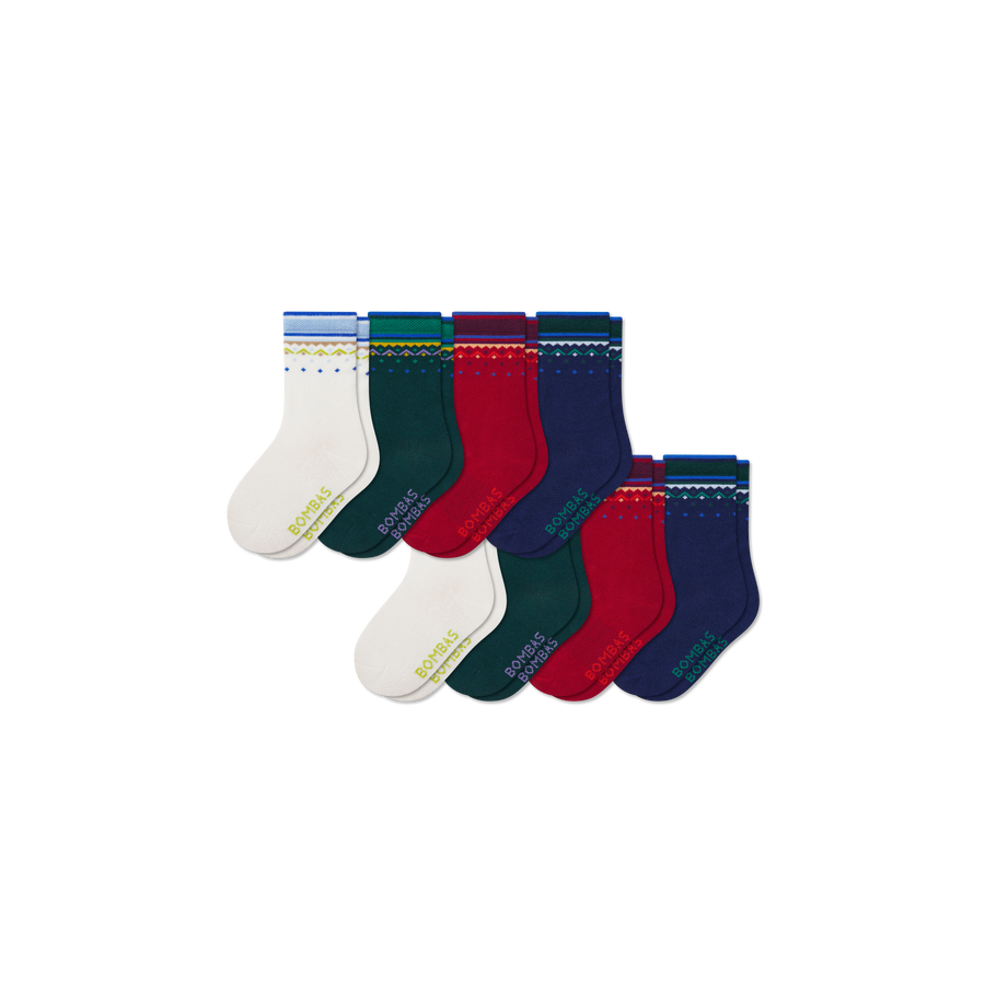Junior Lightweight Calf Sock 8-Pack - Run Home Support