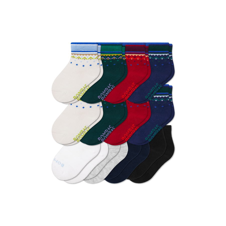 Toddler Lightweight Calf Sock 12-Pack - Comfort No Show Support
