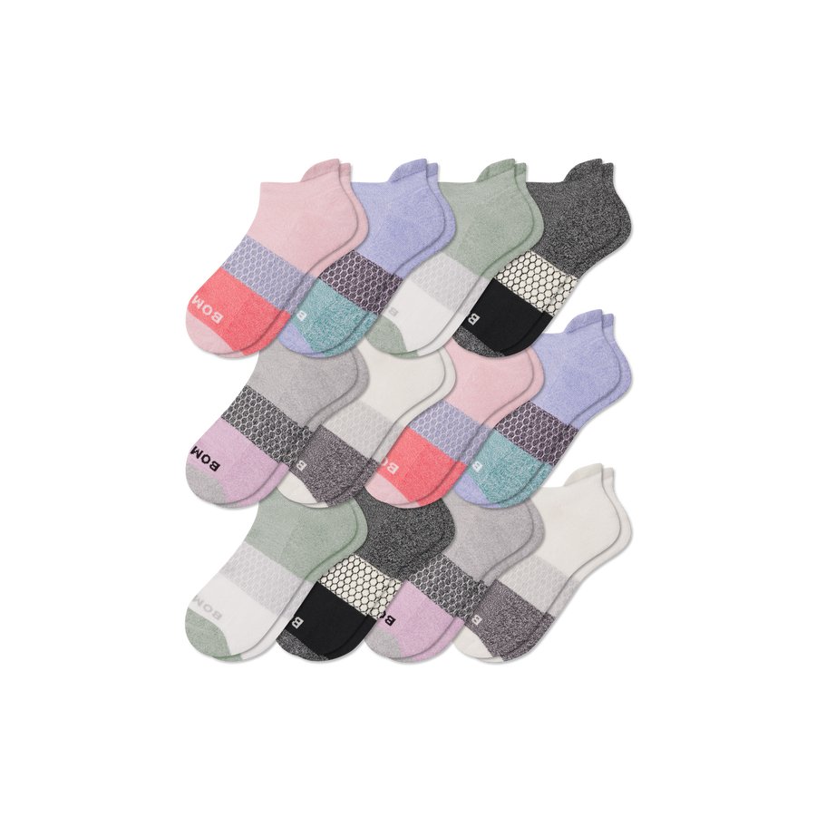 Women's Tri-Block Ankle Sock 12-Pack - Active Everyday Step