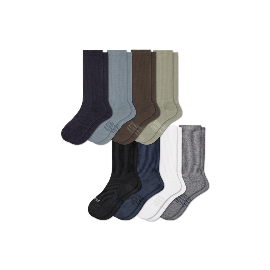 Men's Modern Rib Calf Sock 8-Pack - Comfort Fit