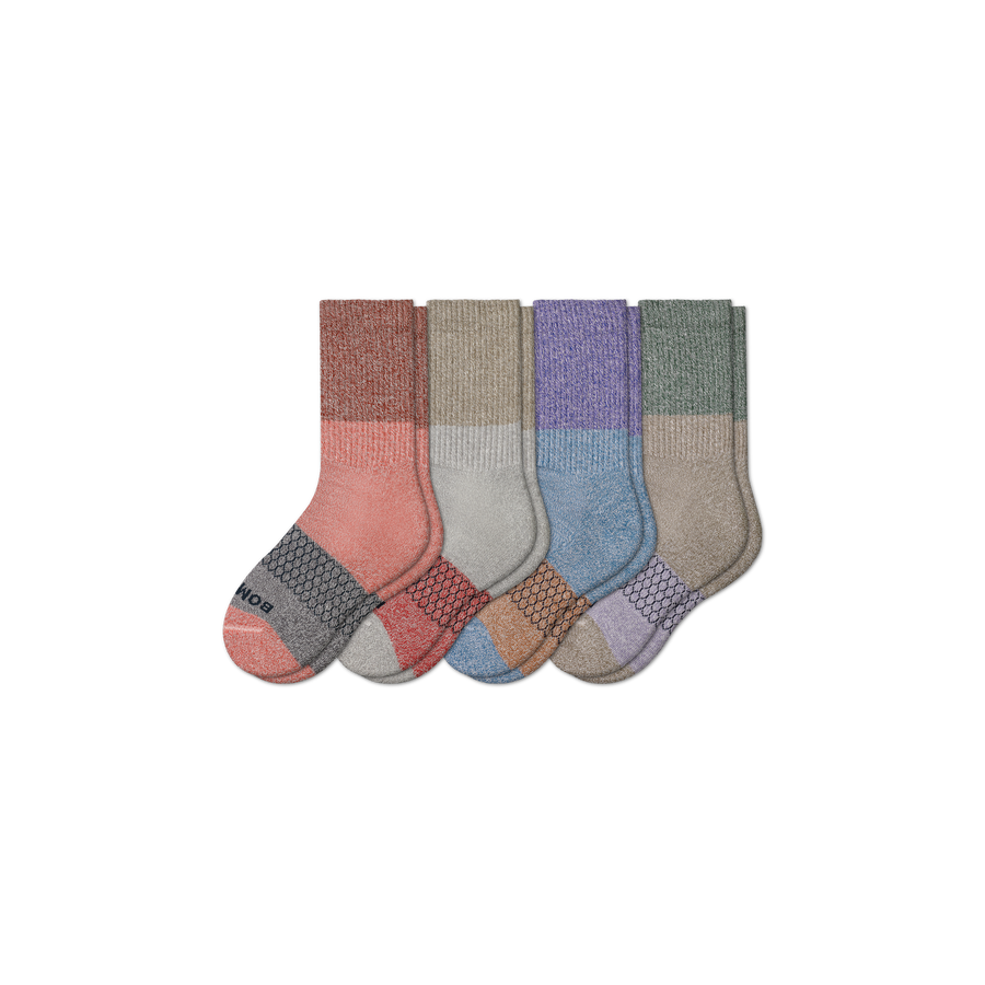 Youth Tri-Block Calf Sock 4-Pack - Fresh Court Step