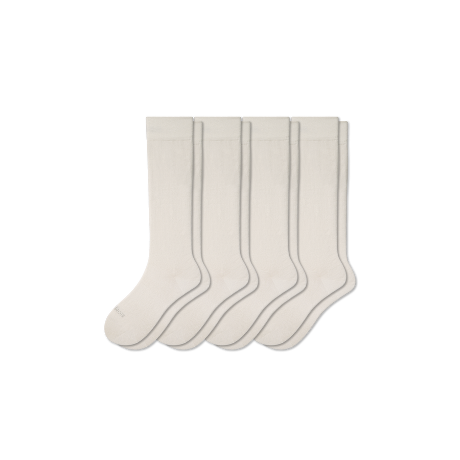 Youth Lightweight Knee High Sock 4-Pack - Everyday Crew Cushion