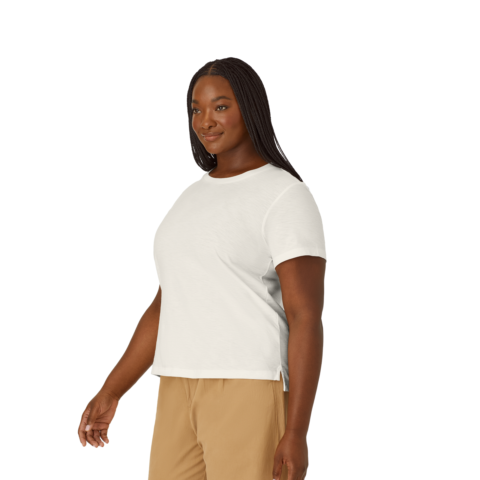 Air Slub Crew Neck T-Shirt Soft White WO2