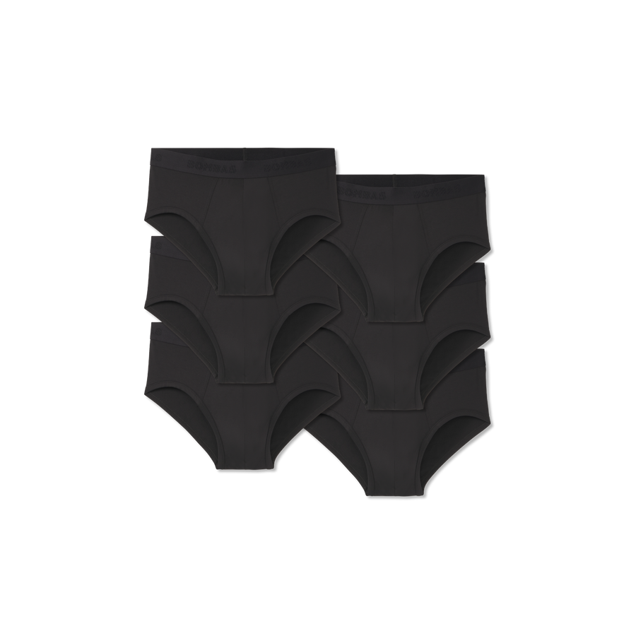 Men's Cotton Modal Blend Flyless Brief 6-Pack - Daily Lounge Support