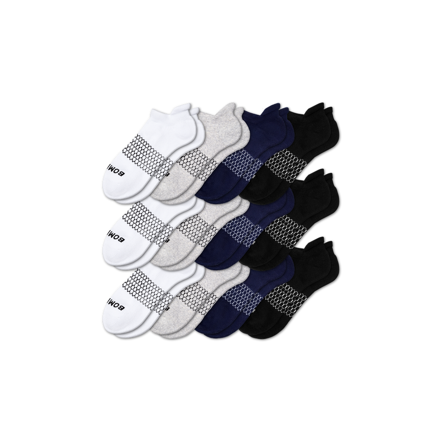 Men's Solids Ankle Sock 12-Pack - Steady Ankle Move