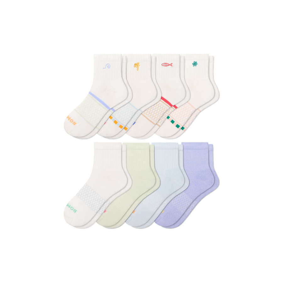 Women's Quarter Sock 8-Pack - Daily Recovery Support