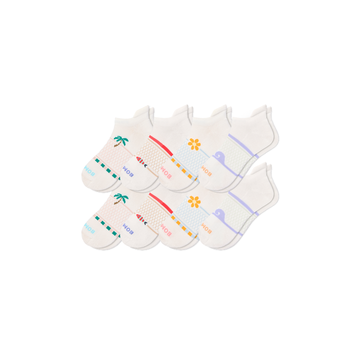 Womens Out of Office Ankle Sock 8-Pack - tropic bloom mix L