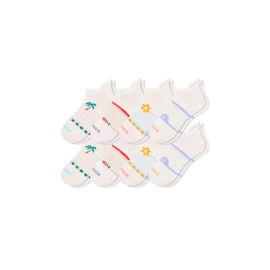 Women's Beach Day Ankle Sock 8-Pack - Smooth Hike Rotation