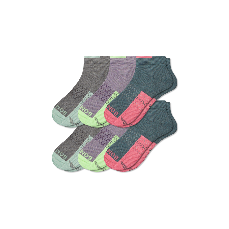 Women's Performance Compression Ankle Sock 6-Pack - Strong Trail Support