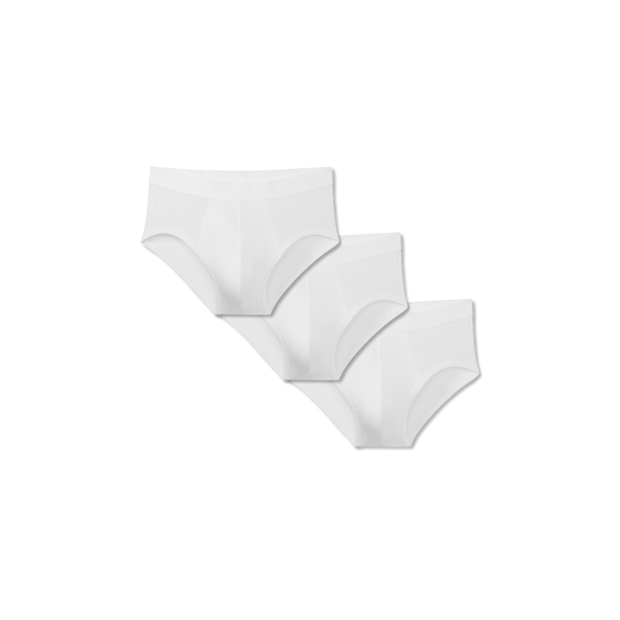 Men's Cotton Modal Blend Flyless Brief 3-Pack - Daily Core Ease