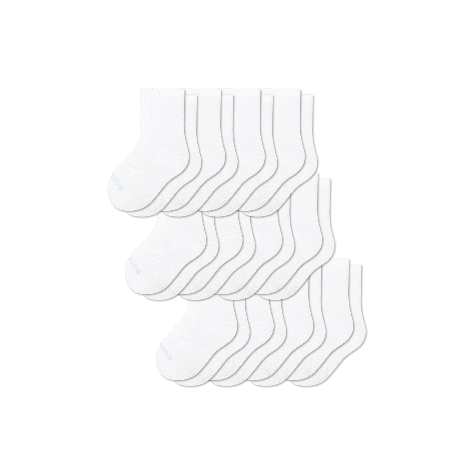 Junior Lightweight Calf Sock 12-Pack - White L